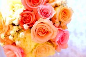 Wedding bouquet with roses